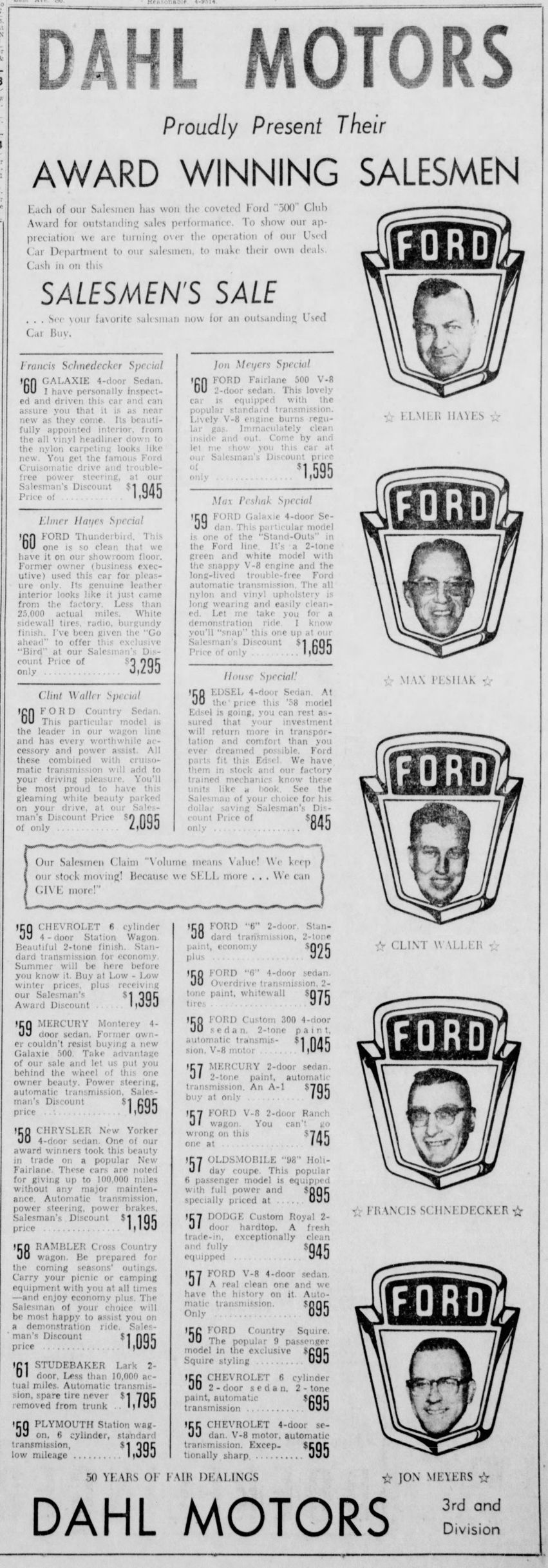 1962: Dahl Motors